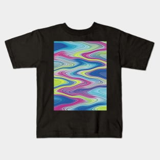 Wavy Abstract Art Kids T-Shirt